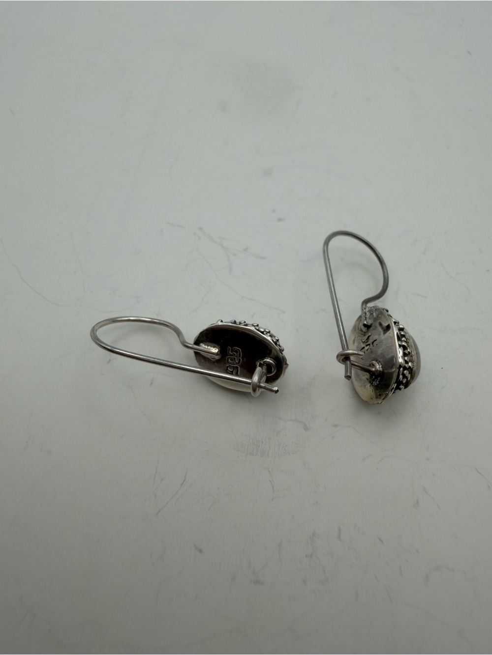 Moonstone Oval Hook Earrings - Picture 5 of 5